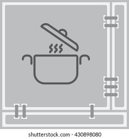Web line icon. Pan, saucepan