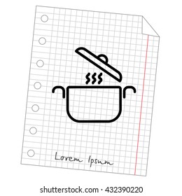 Web line icon. Pan, saucepan