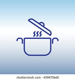 Web line icon. Pan, saucepan