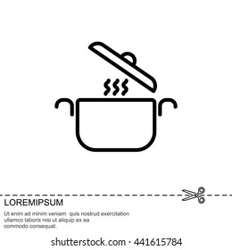 Web line icon. Pan, saucepan