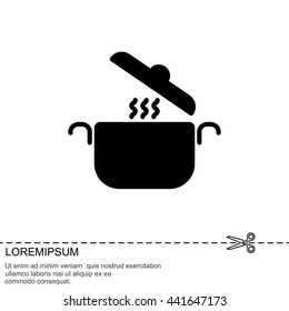 Web line icon. Pan, saucepan