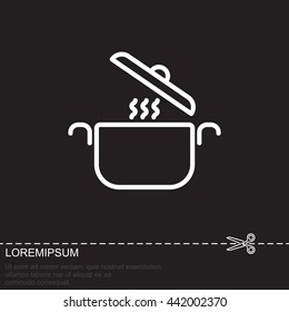 Web line icon. Pan, saucepan