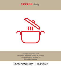 Web line icon. Pan, saucepan