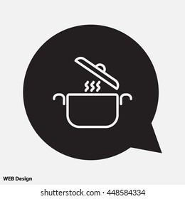 Web line icon. Pan, saucepan