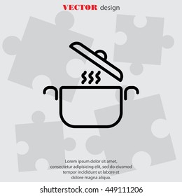 Web line icon. Pan, saucepan