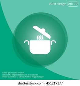 Web line icon. Pan, saucepan