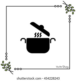 Web line icon. Pan, saucepan