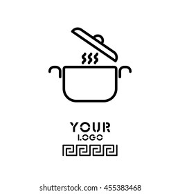 Web line icon. Pan, saucepan
