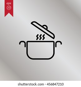 Web line icon. Pan, saucepan