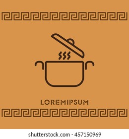 Web line icon. Pan, saucepan