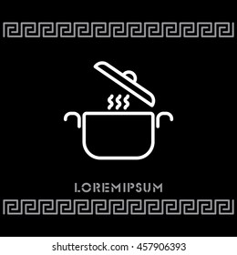 Web line icon. Pan, saucepan