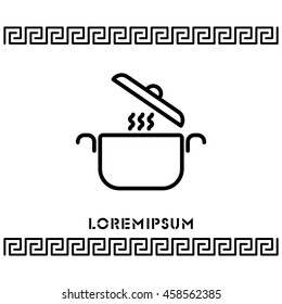 Web line icon. Pan, saucepan