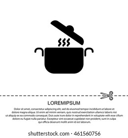 Web line icon. Pan, saucepan