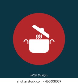Web line icon. Pan, saucepan