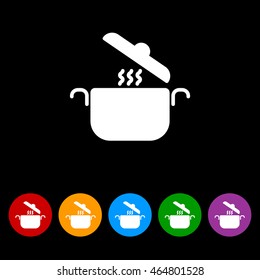 Web line icon. Pan, saucepan