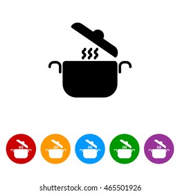 Web line icon. Pan, saucepan