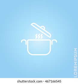 Web line icon. Pan, saucepan