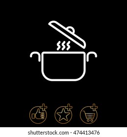 Web line icon. Pan, saucepan