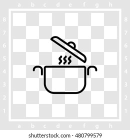 Web line icon. Pan, saucepan