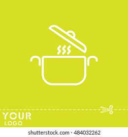 Web line icon. Pan, saucepan