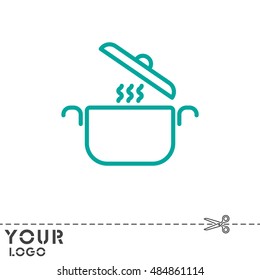 Web line icon. Pan, saucepan