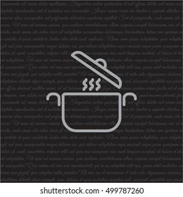 Web line icon. Pan, saucepan