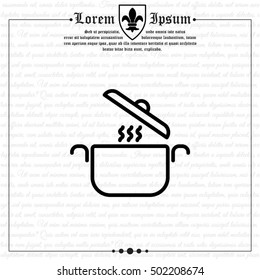 Web line icon. Pan, saucepan