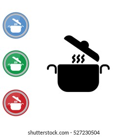 Web line icon. Pan, saucepan