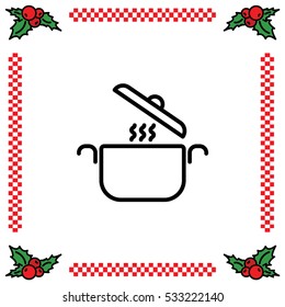 Web line icon. Pan, saucepan