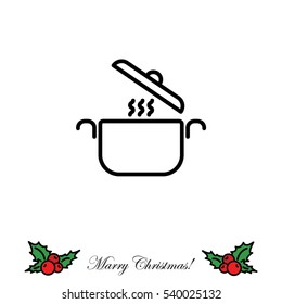 Web line icon. Pan, saucepan