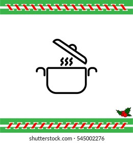 Web line icon. Pan, saucepan