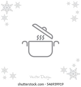 Web line icon. Pan, saucepan