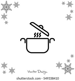 Web line icon. Pan, saucepan