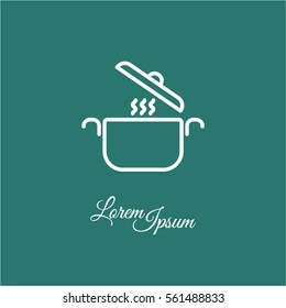 Web line icon. Pan, saucepan