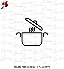 Web line icon. Pan, saucepan