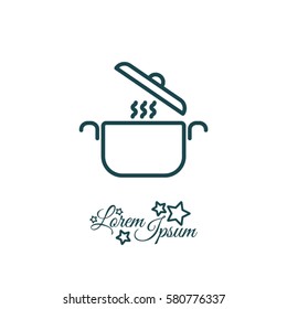 Web line icon. Pan, saucepan