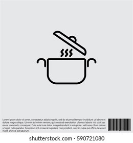 Web line icon. Pan, saucepan