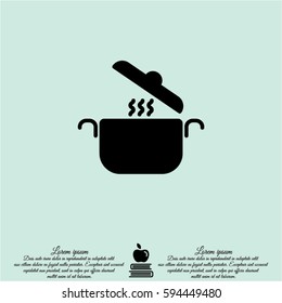 Web line icon. Pan, saucepan