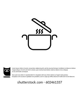 Web line icon. Pan, saucepan