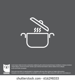 Web line icon. Pan, saucepan