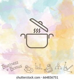 Web line icon. Pan, saucepan