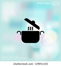 Web line icon. Pan, saucepan
