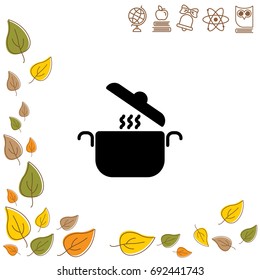 Web line icon. Pan, saucepan