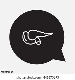 Web line icon. Pancreas