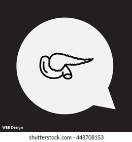 Web line icon. Pancreas
