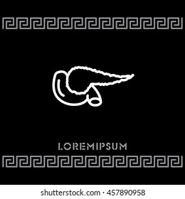 Web line icon. Pancreas