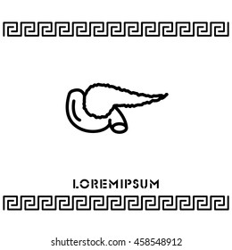 Web line icon. Pancreas