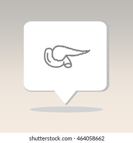 Web line icon. Pancreas