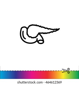 Web line icon. Pancreas