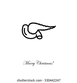 Web line icon. Pancreas
